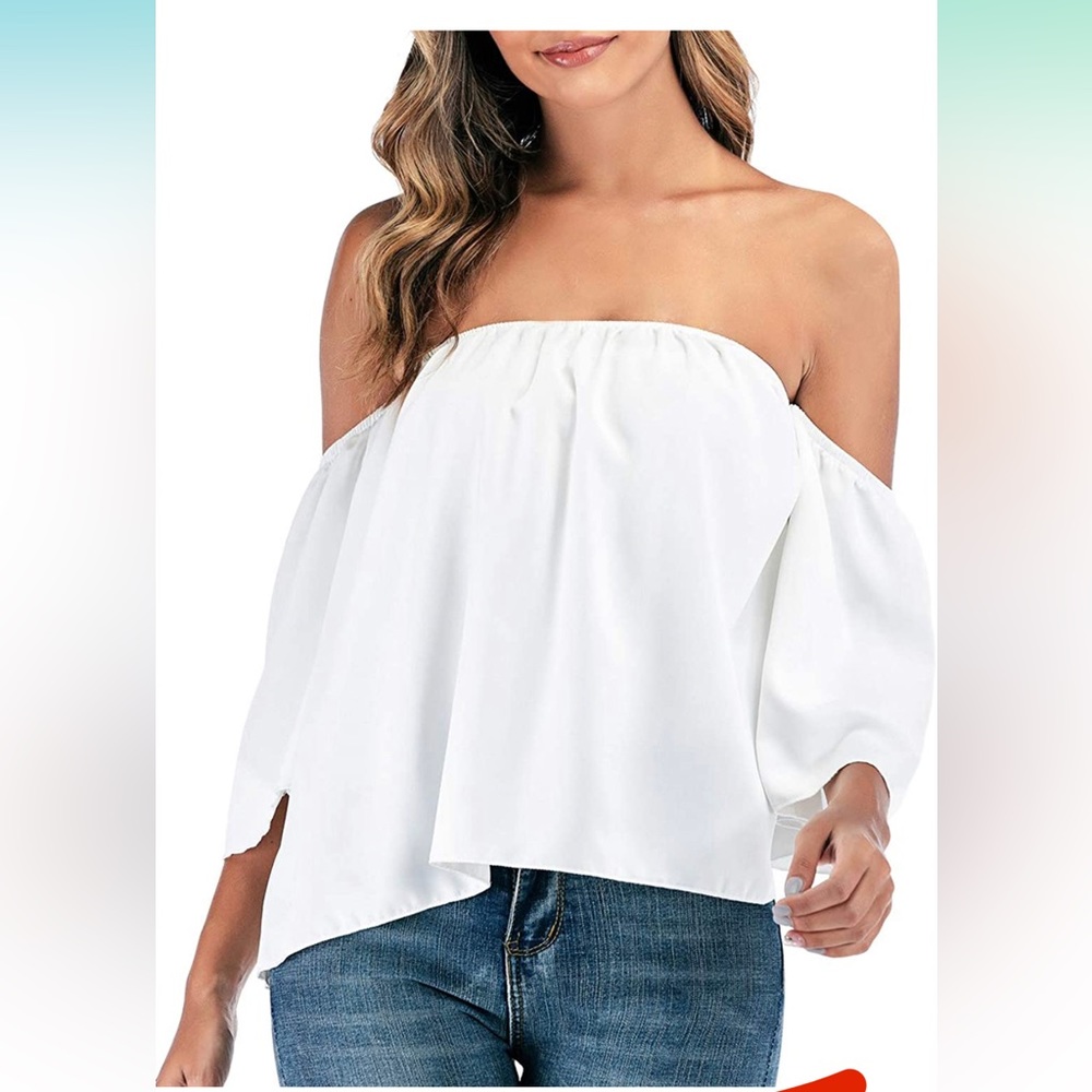 White off the shoulder blouse